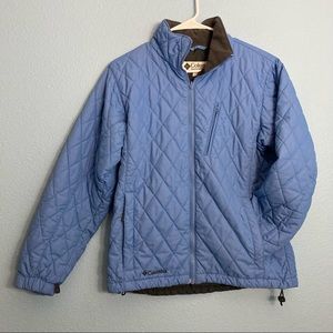 Columbia Quilted Puffer Jacket - Blue - Womens Small